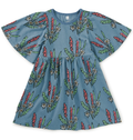 Butterfly Sleeve Floral Dress