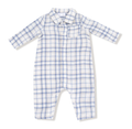 Blue Plaid Pocket Romper